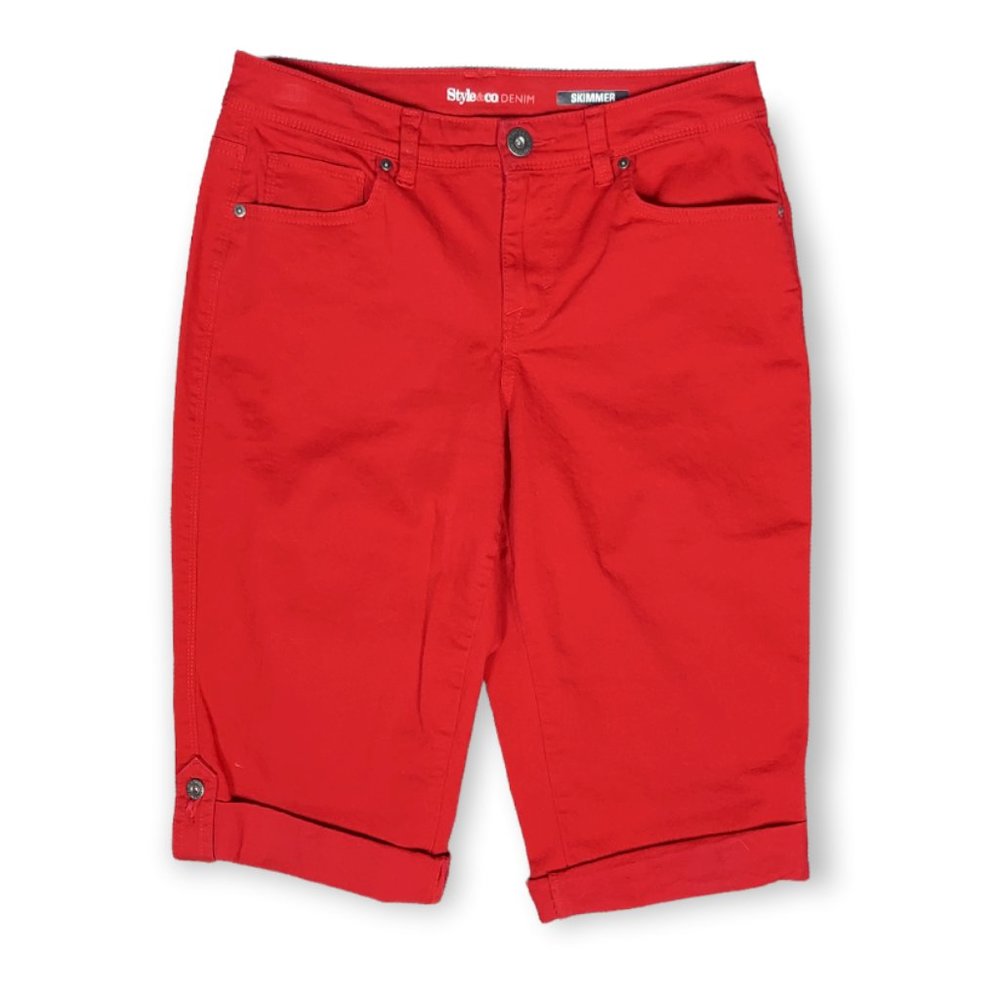 💖💖STYLE & CO. CUFFED DENIM SKIMMER SHORTS (6)